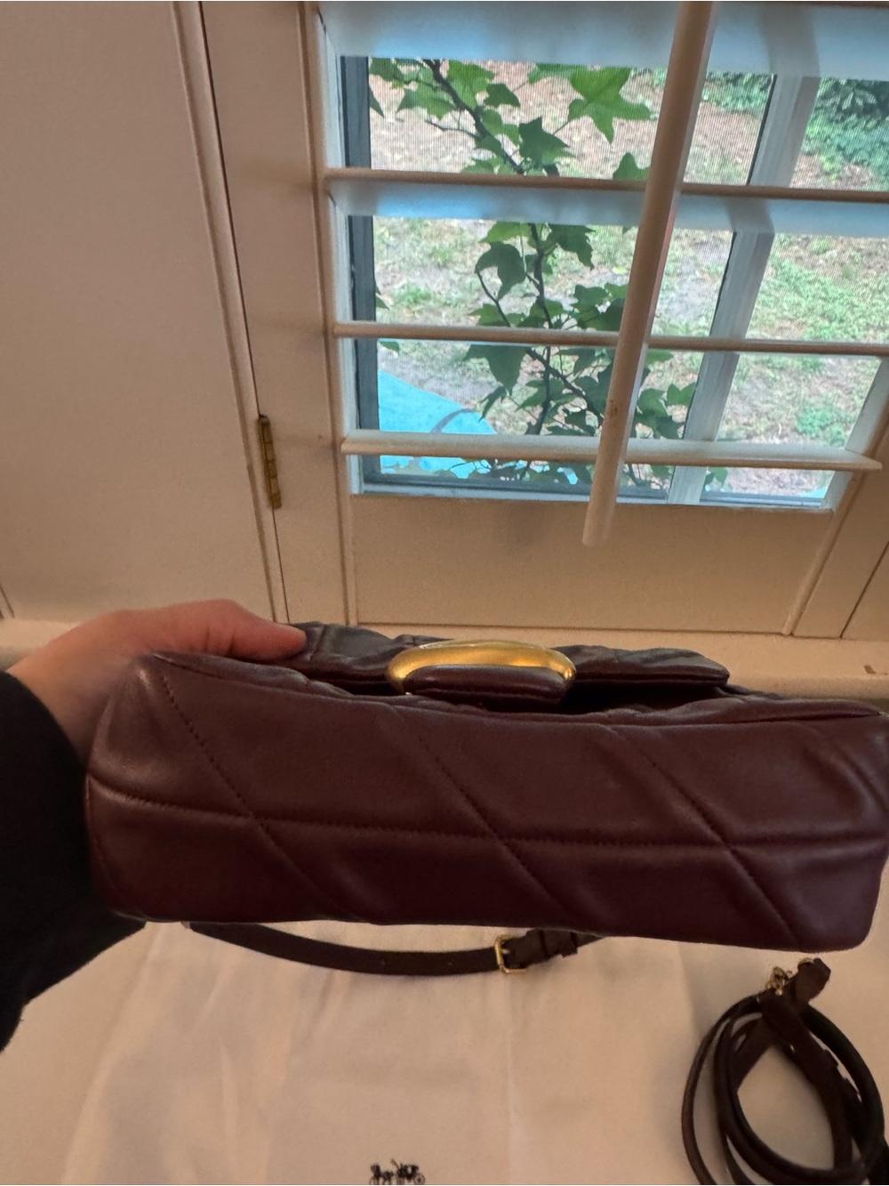 Coach Times Square Tabby in Merlot CW629 - Picture 7 of 9